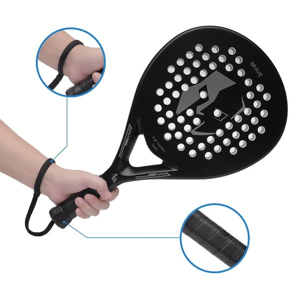 Padel Racket Carbon Fiber Surface With EVA Memory Flex Foam Core Lightweight Padel Racquet